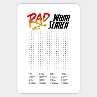 RAD Movie Word Search Sticker